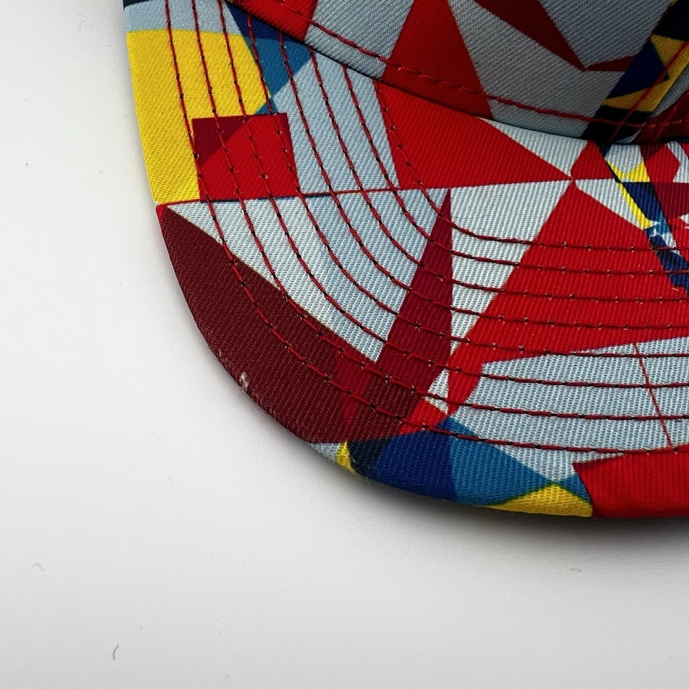 Crooks & Castles Colorful Geometric Snapback Hat All Over Print Adjustable Cap - Picture 5 of 11